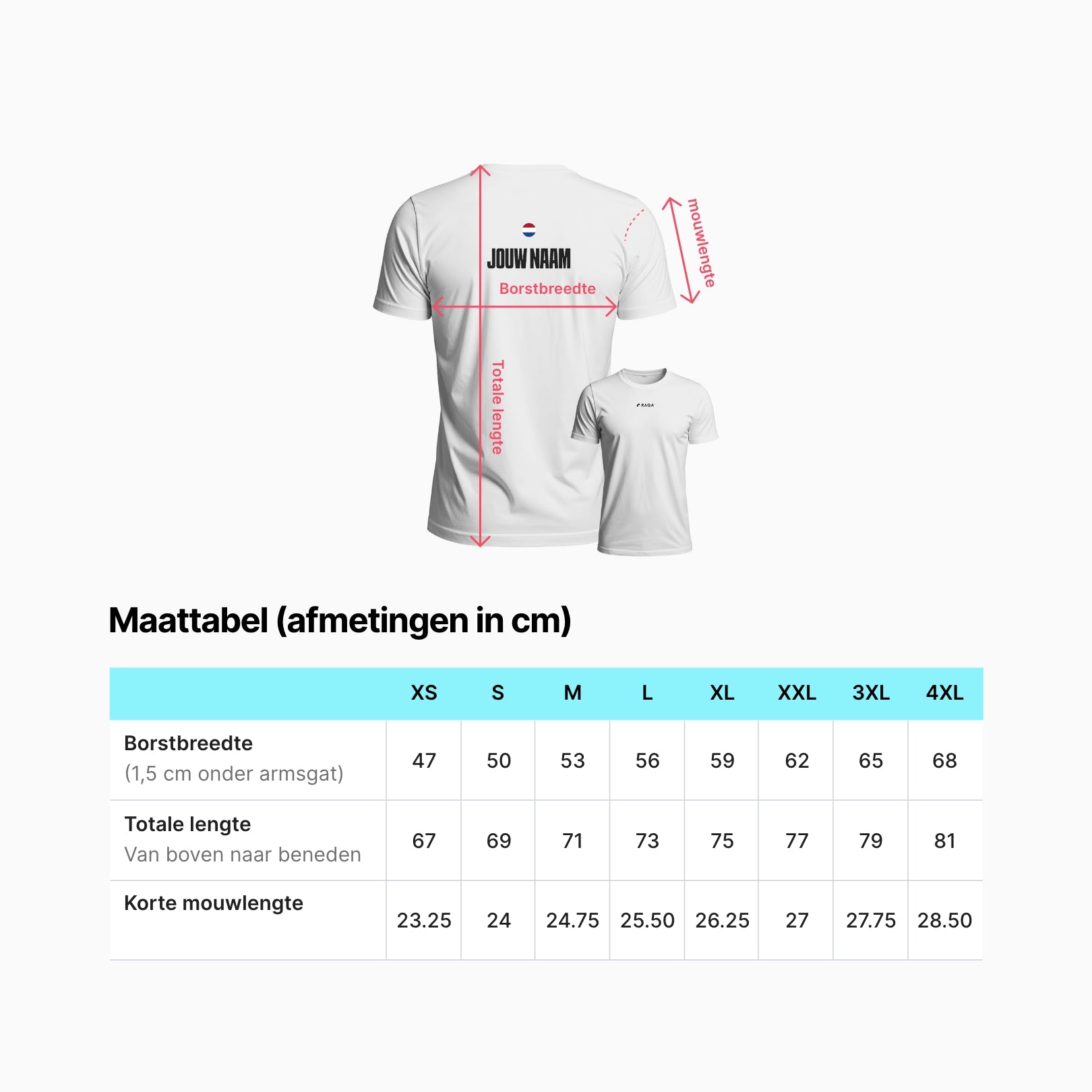 Maattabel-padel-naam-shirt