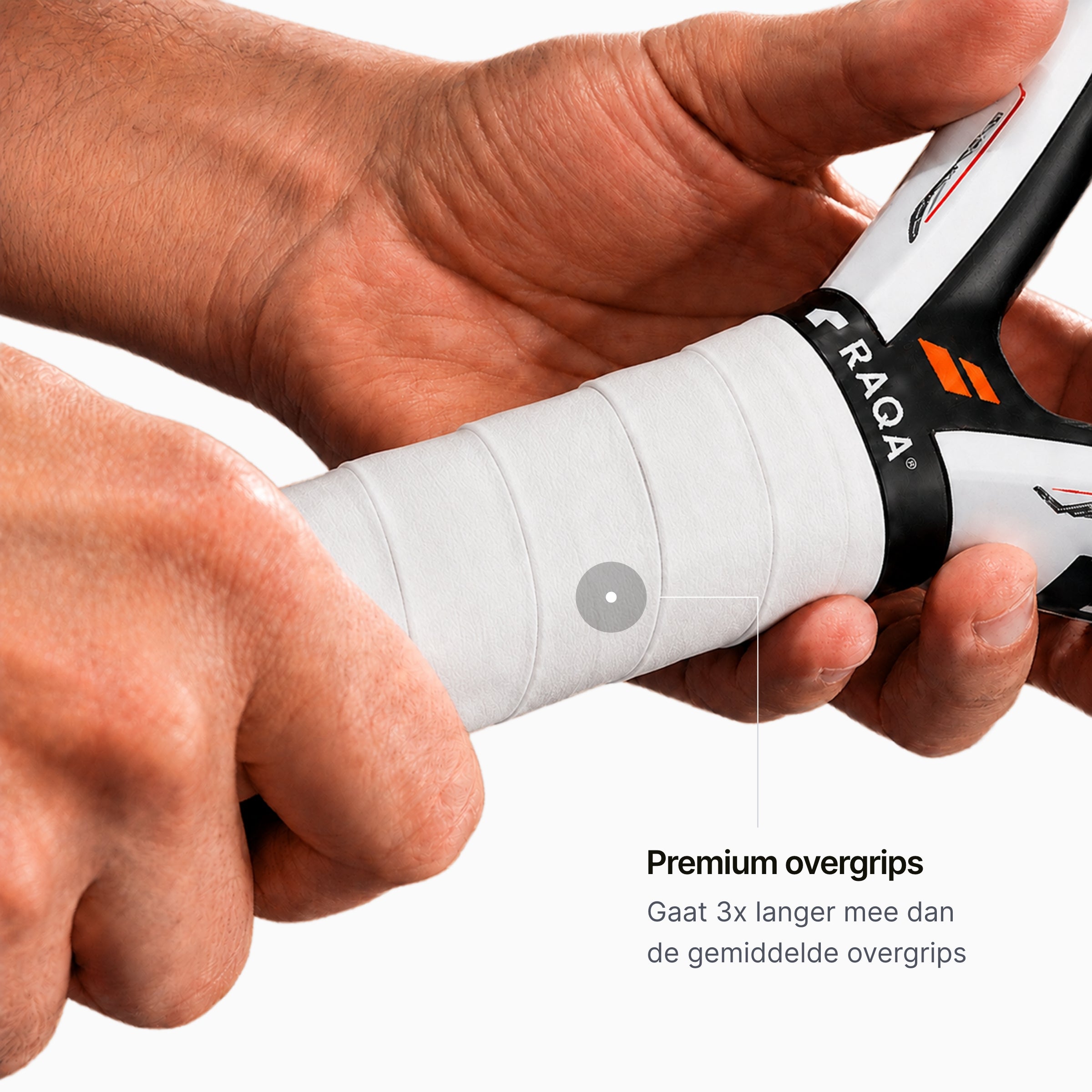 Combideal: Core padel grip + Premium overgrip wit