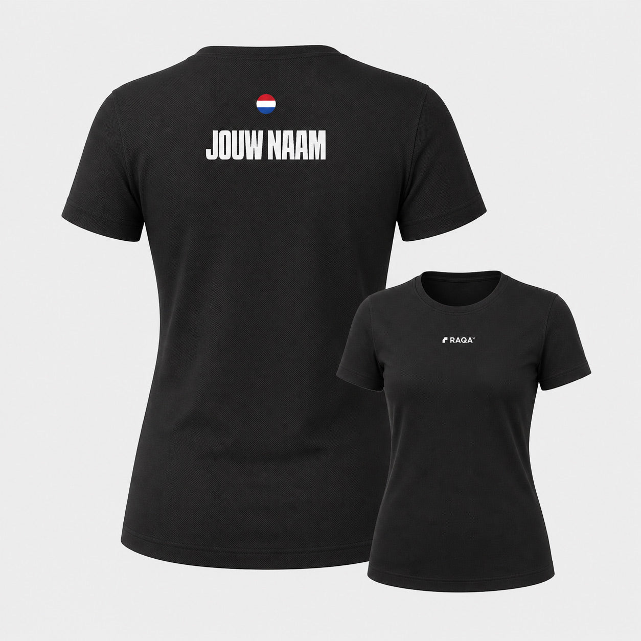 padel shirt eigen naam zwart