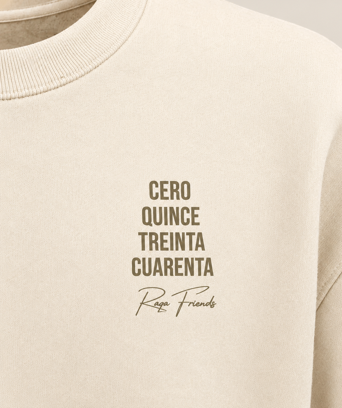 Cero Quince Treinta Cuarenta T-shirt - Heren Oversized Heavyweight