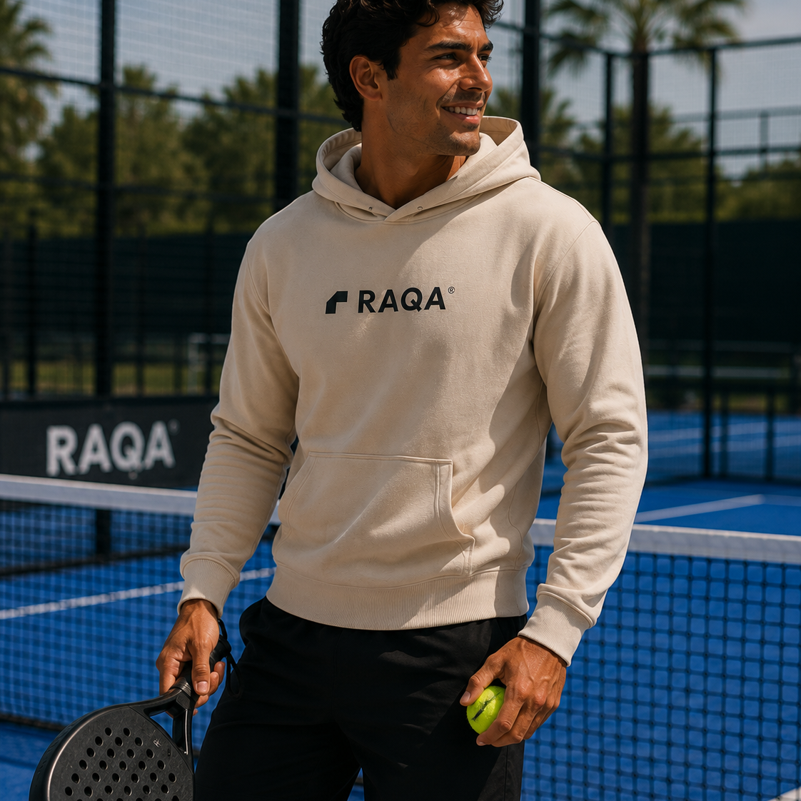 padel hoodie naturel 2