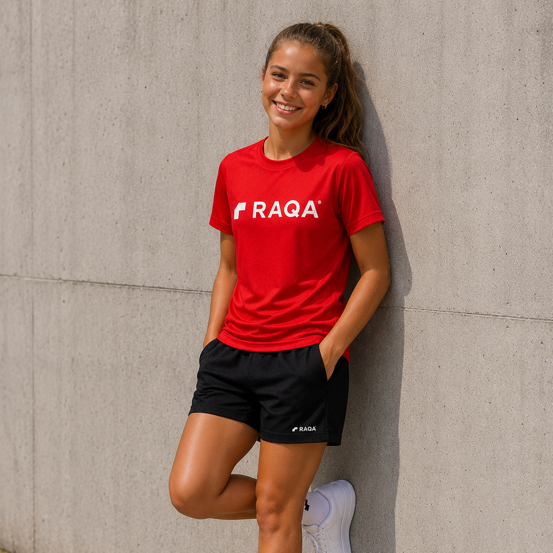 padel_zwart_rood_short_tshirt_2_meisje