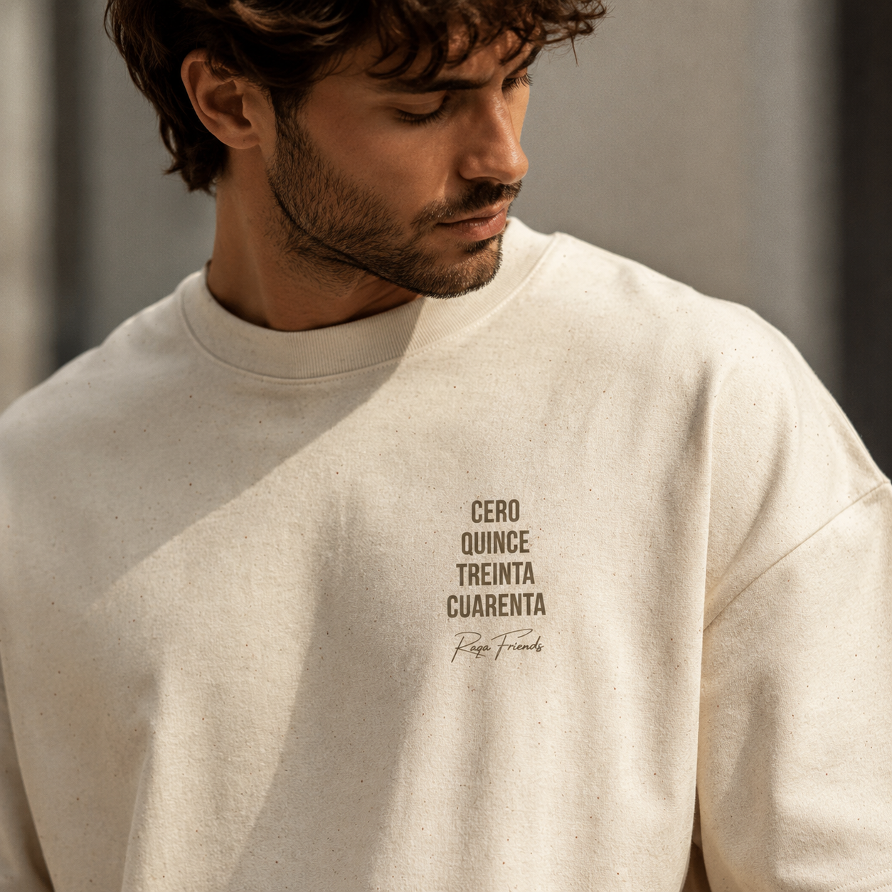 Cero Quince Treinta Cuarenta T-shirt - Heren Oversized Heavyweight