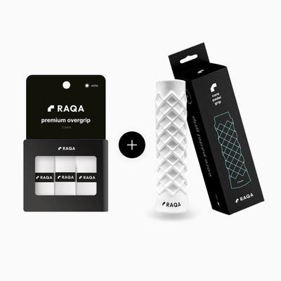 Combideal: Core padel grip + Premium overgrip wit