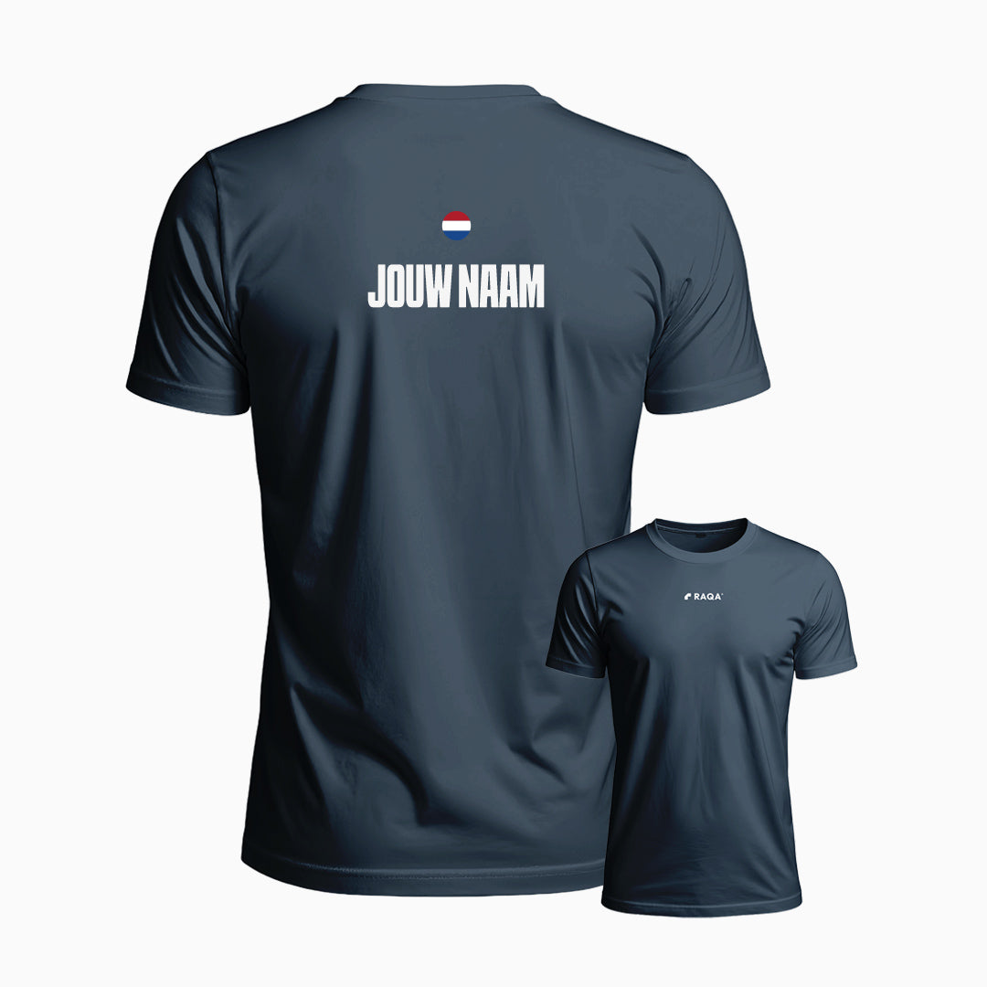 Naam sport padel shirt navy blauw