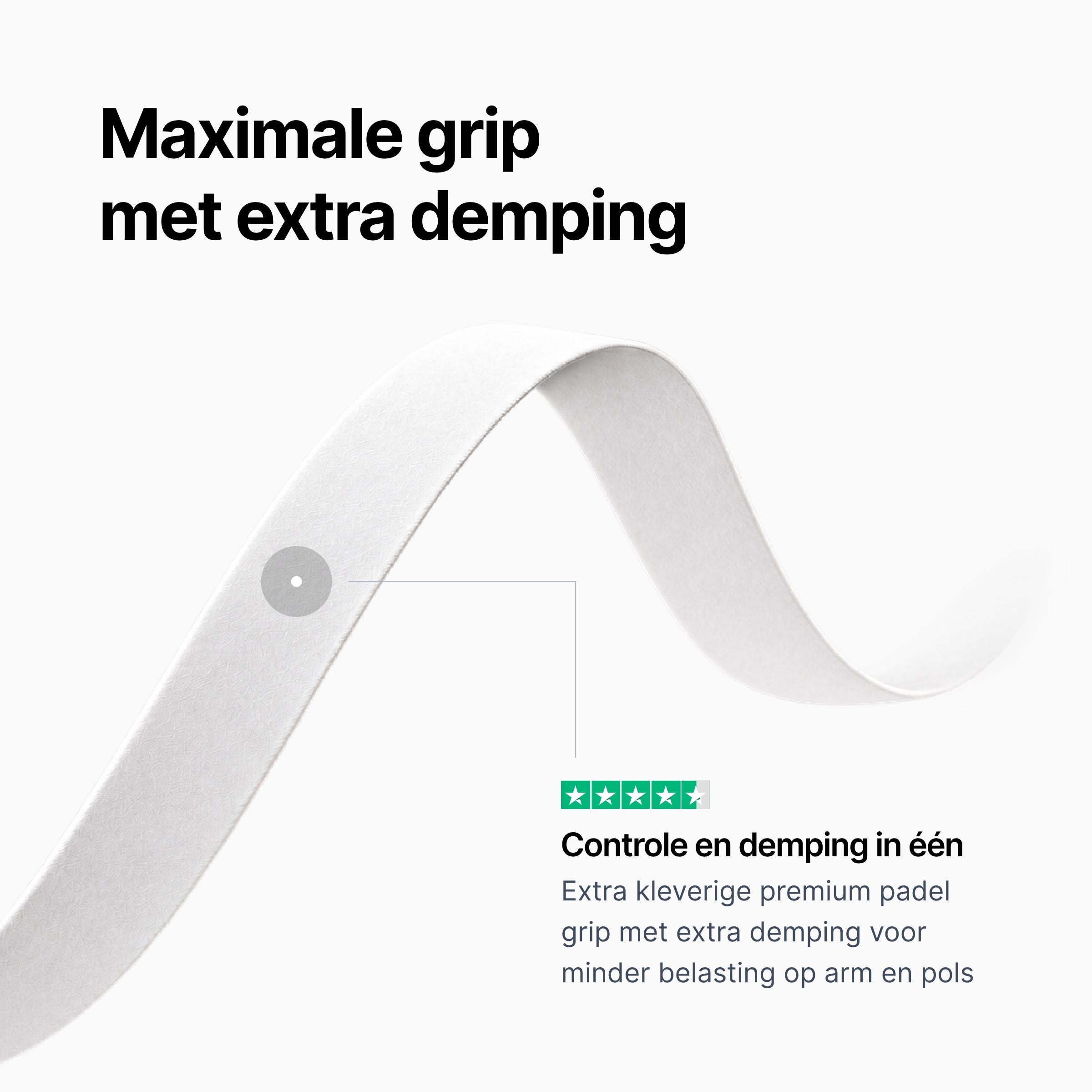 Combideal: Core padel grip + Premium overgrip wit