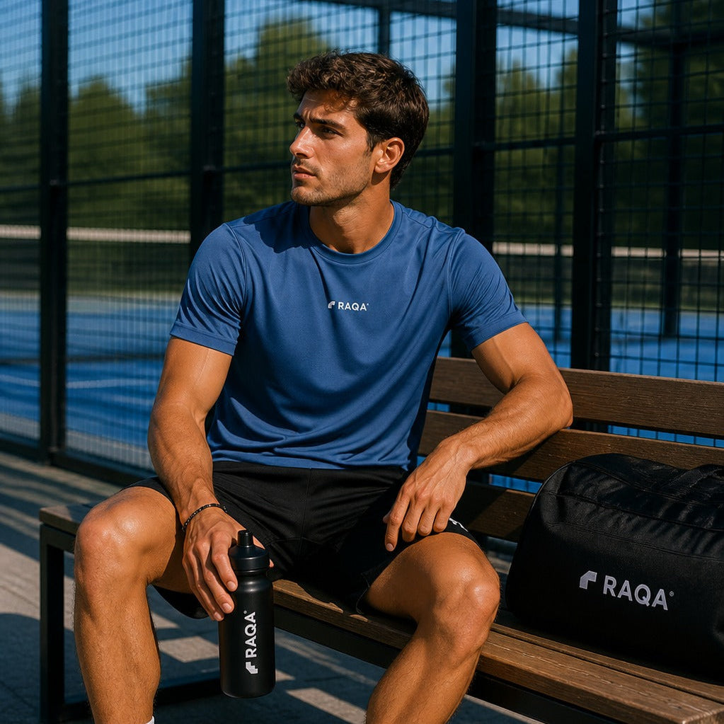 padel shirt blauw