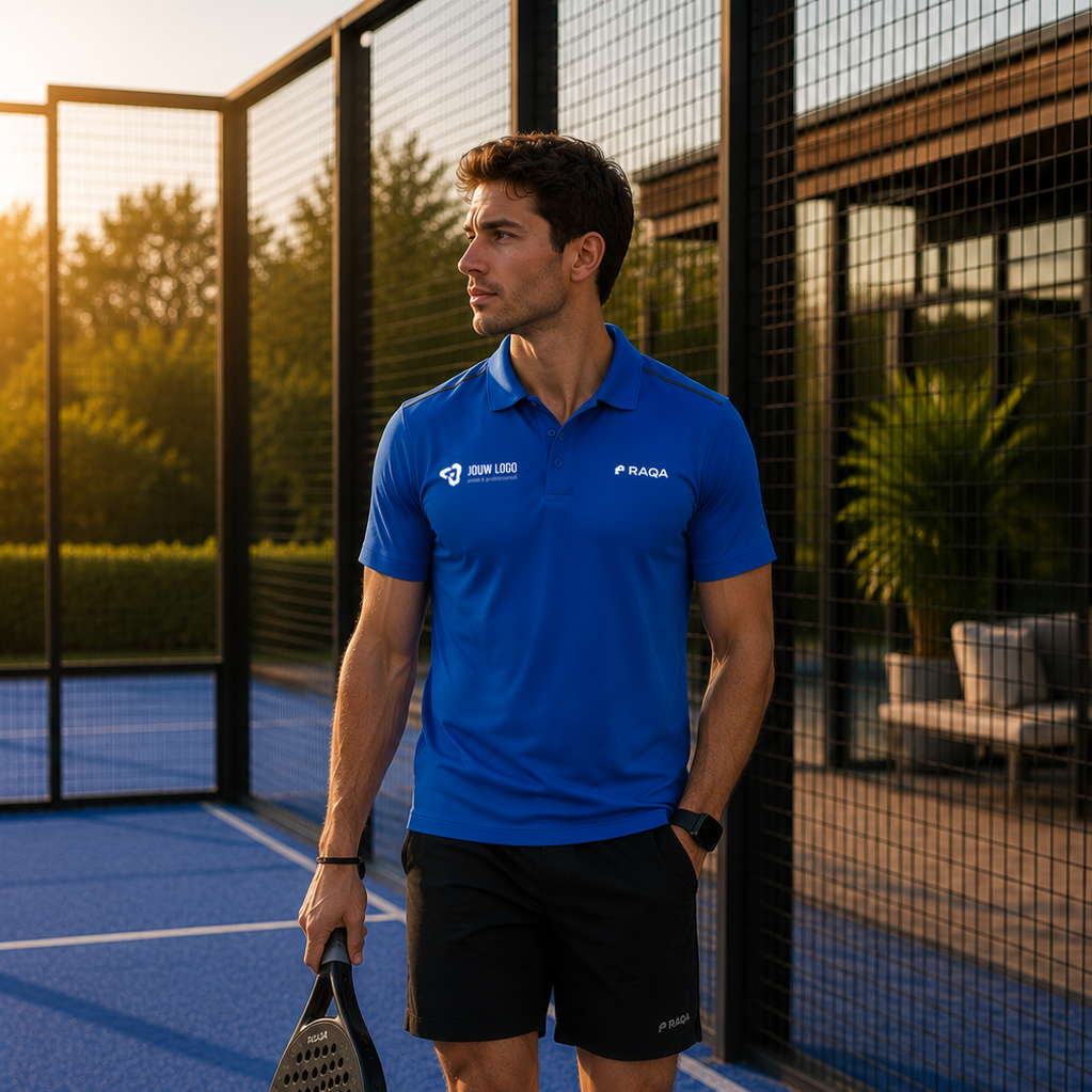 bedrijfspolo logo blauw
