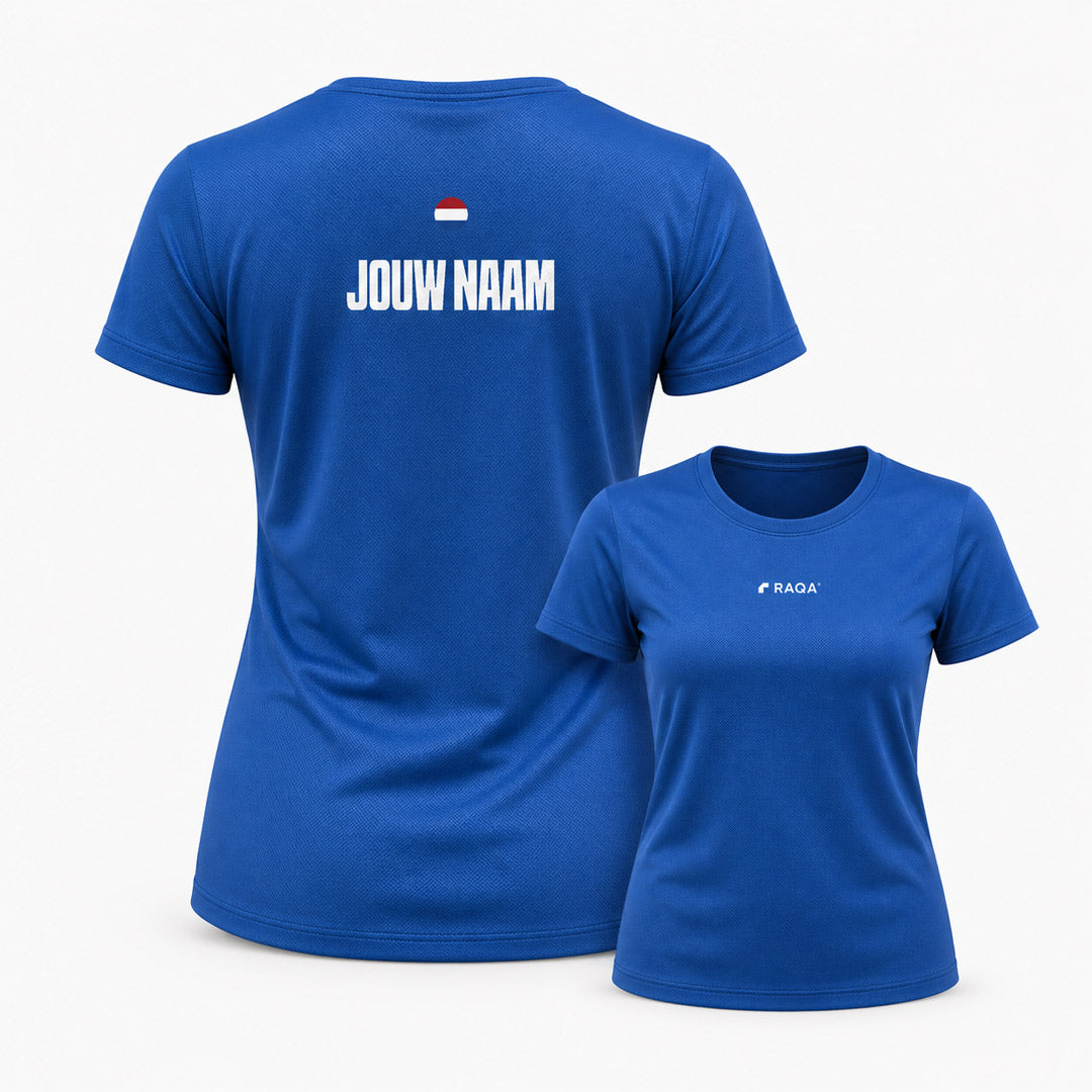 padel shirt eigen naam blauw