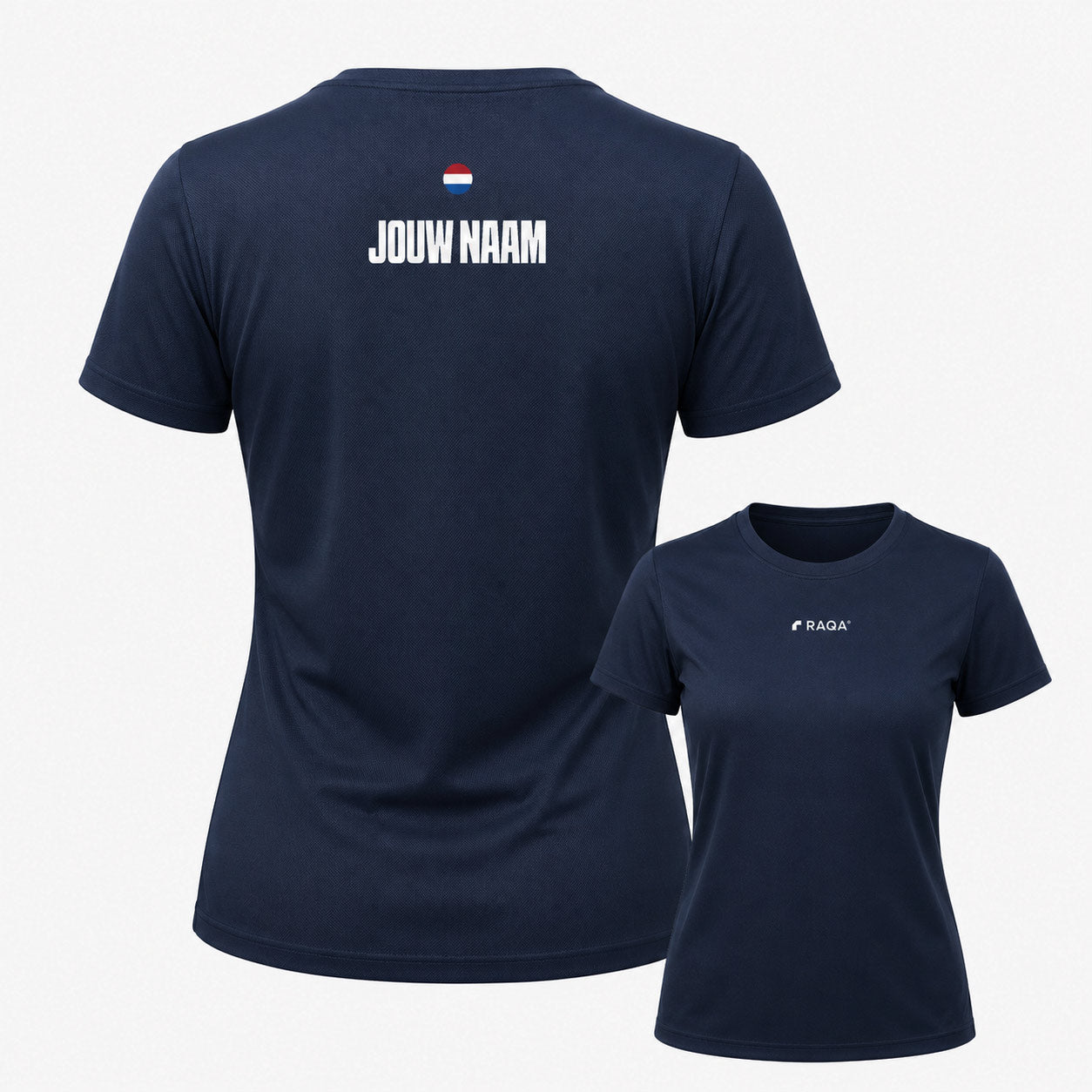 padel shirt eigen naam donkerblauw