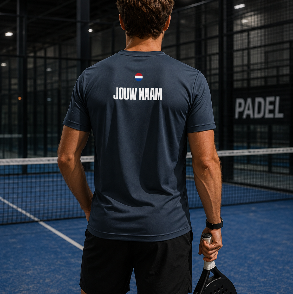 naam t-shirt padel navy blue