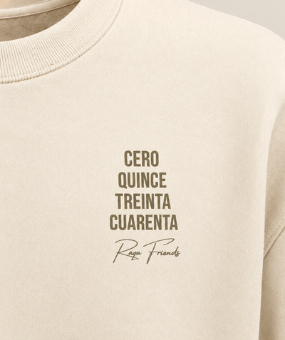 Cero Quince Treinta Cuarenta T-shirt - Heren Oversized Heavyweight
