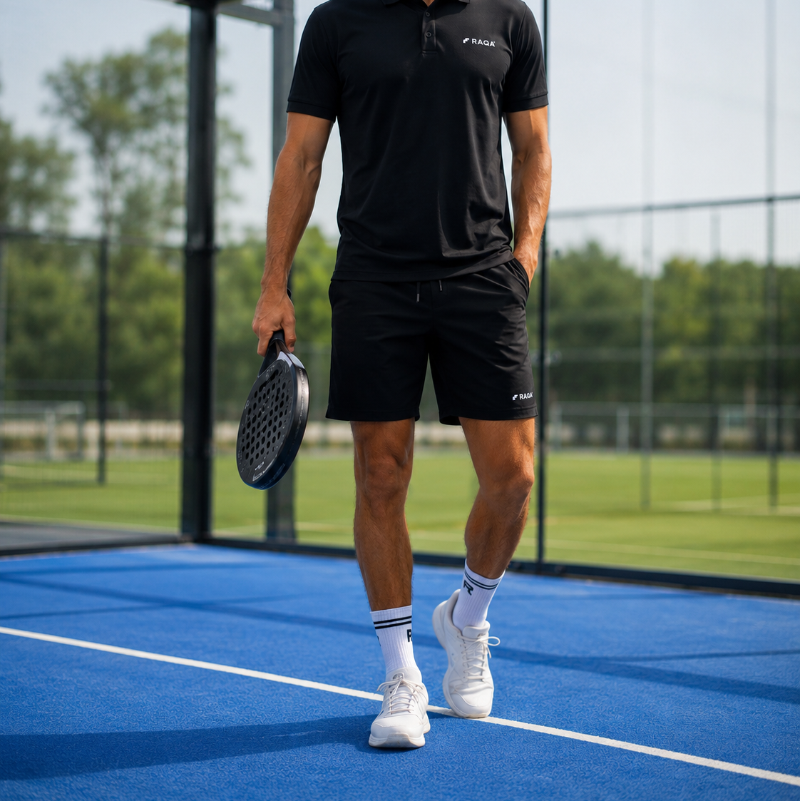 padel short zwart heren