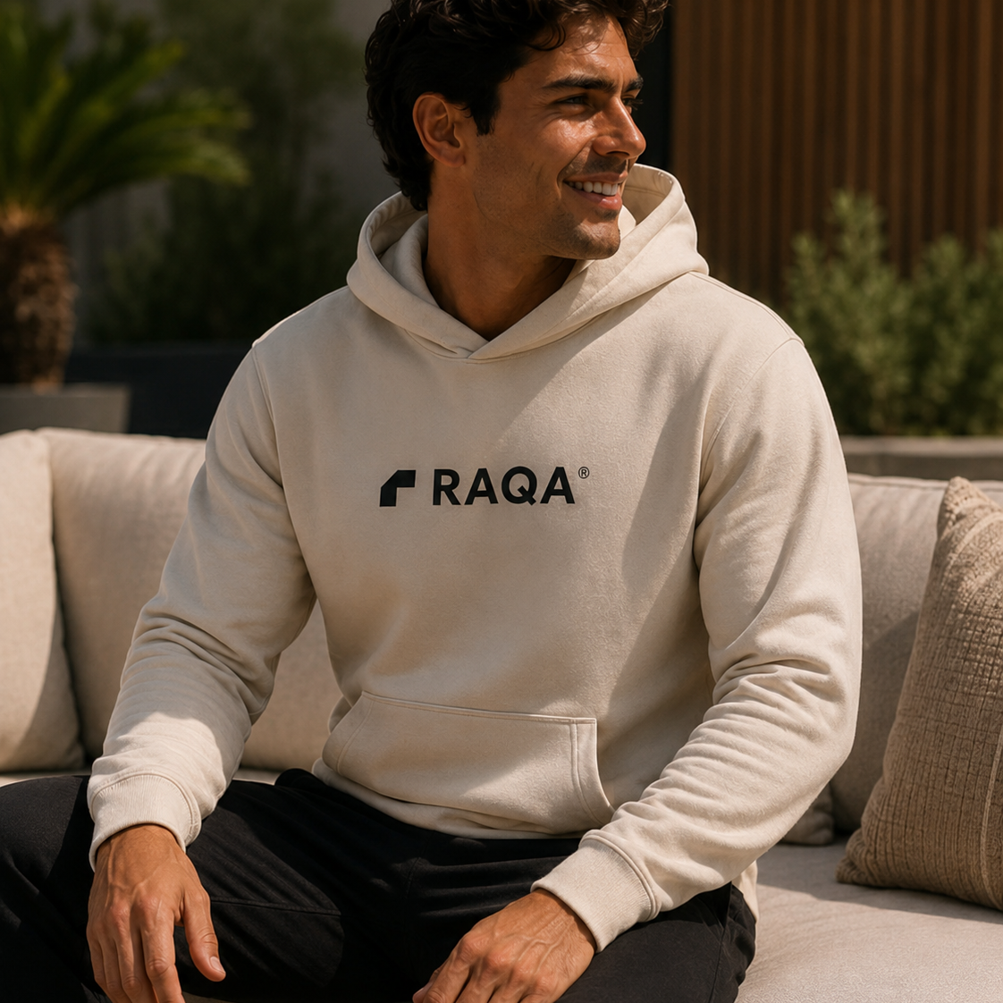 padel hoodie naturel relaxed