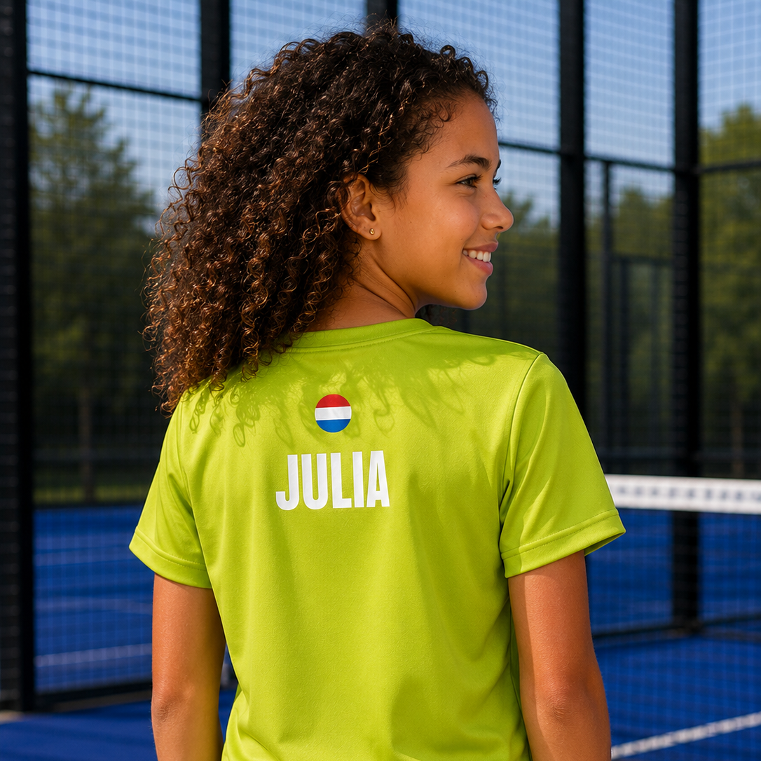 padel_tshirt_naam__bedrukking_Limoen_meisje