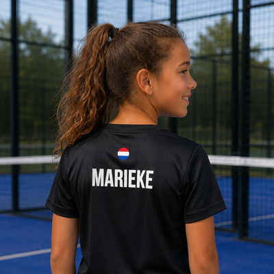 padel_tshirt_naam__bedrukking_zwart_meisje