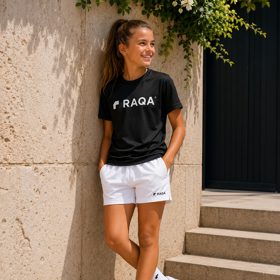 padel_wit_zwart-SHORT_tshirt_meisje_4