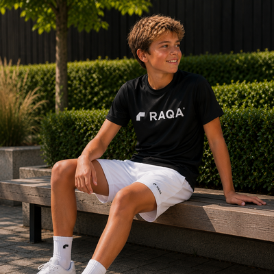 padel zwart shirt wit short