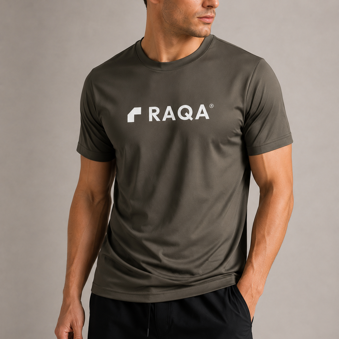 sportshirt heren olijf 1