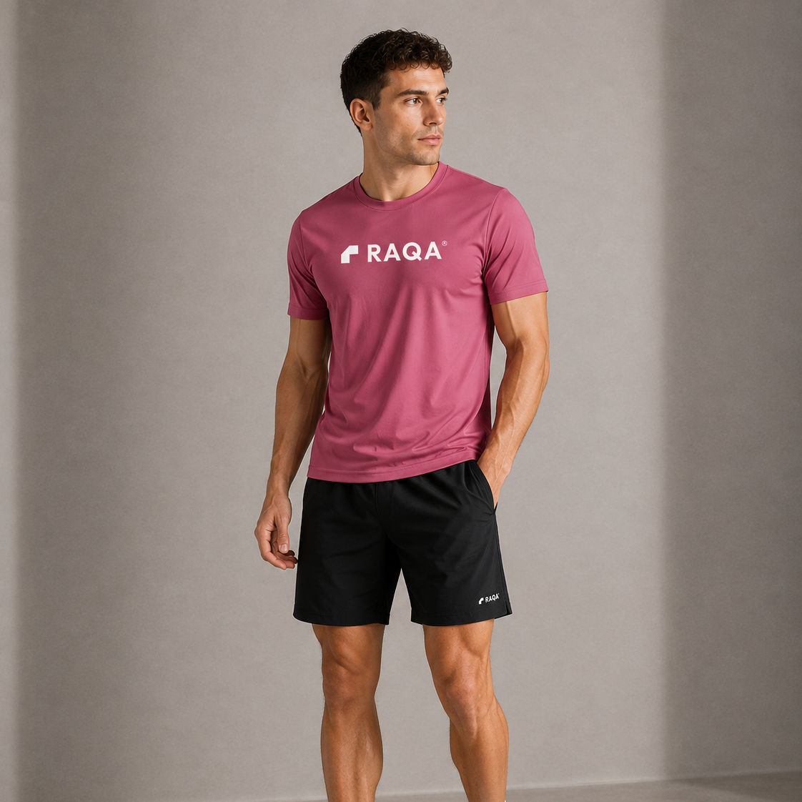 sportshirt heren roze 1