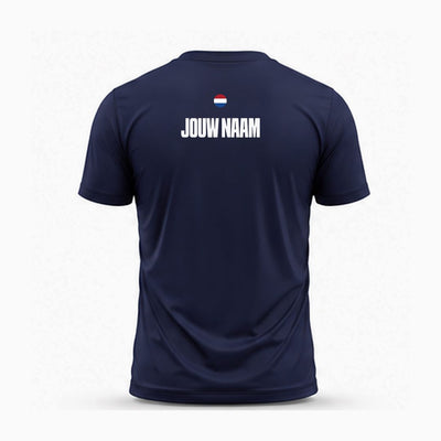 sportshit met eigen naam en vlag - Navy Blue