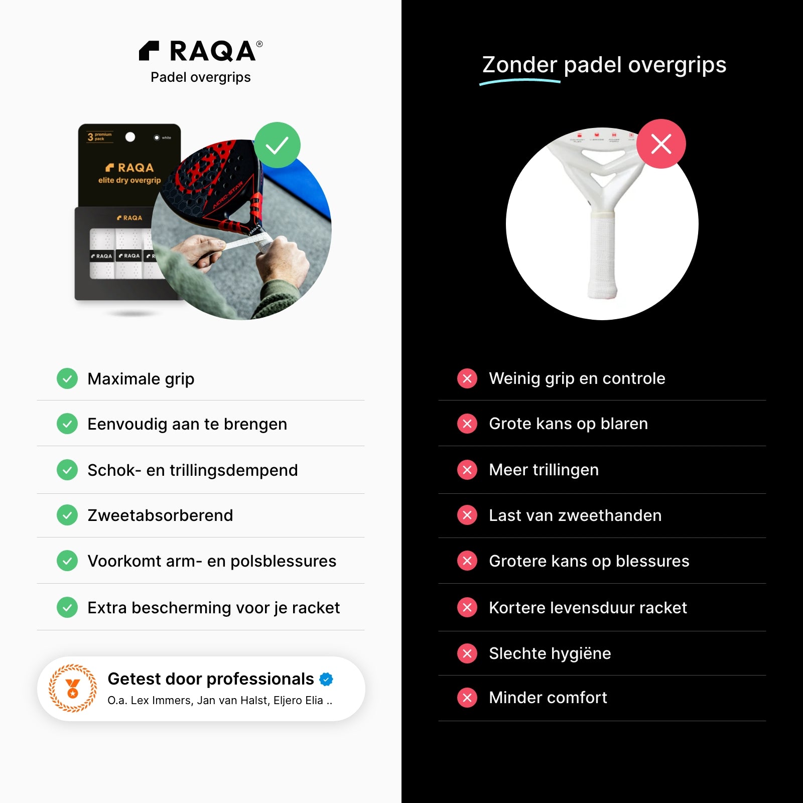 Vergelijk padelgrips