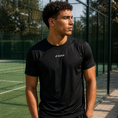 zwart t-shirt padel heren